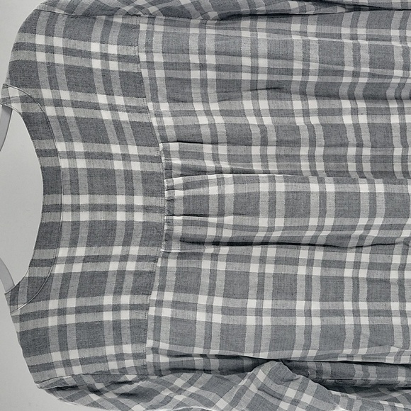 Lane Bryant Gray Checkered Button-Up Shirt - Picture 9 of 15